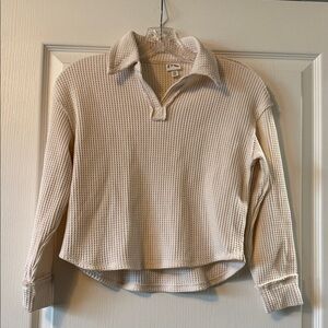 art class Cream Waffle Knit Long Sleeve Tee